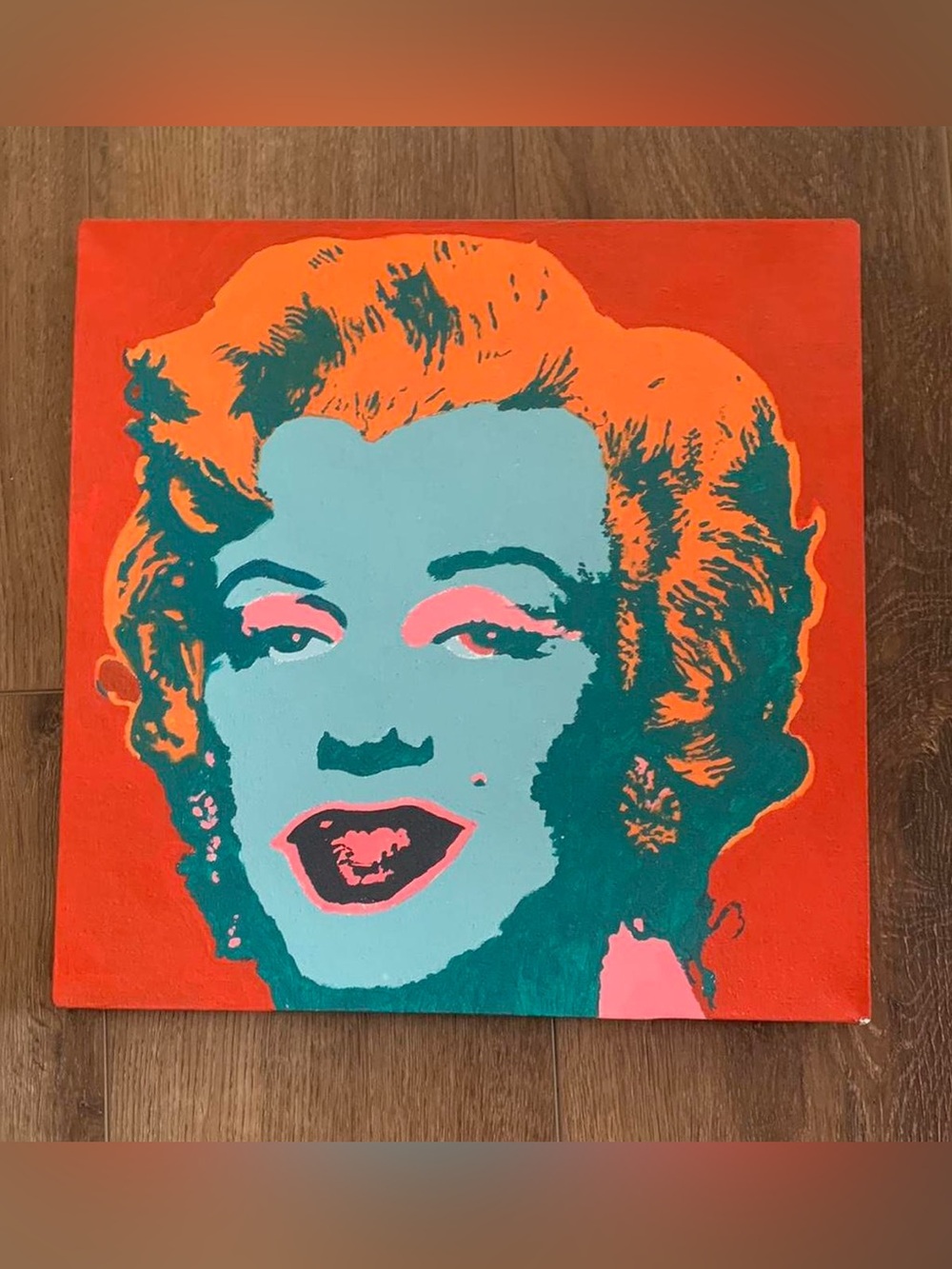 Hand Painted Marilyn Monroe Pop Art Canvas Painting